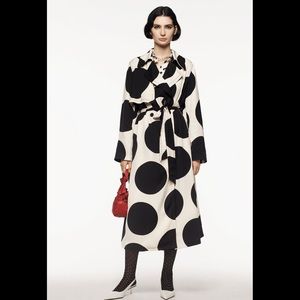 Zara Polka Dot Trench Coat Limited  Edition M-L